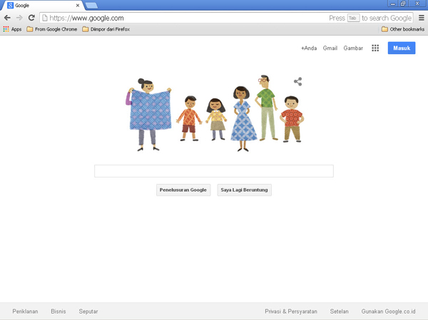 Batik National Day 2014 Google Doodle